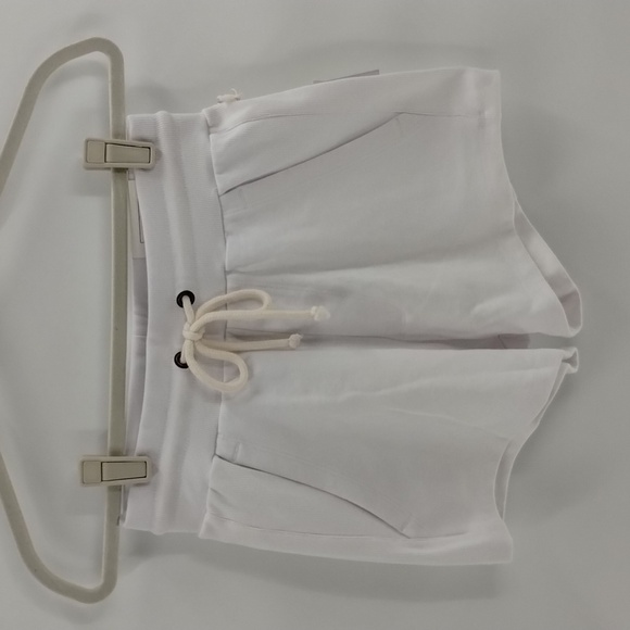 Reflex white drawstring shorts with pockets size small ribbed edging - Picture 1 of 8